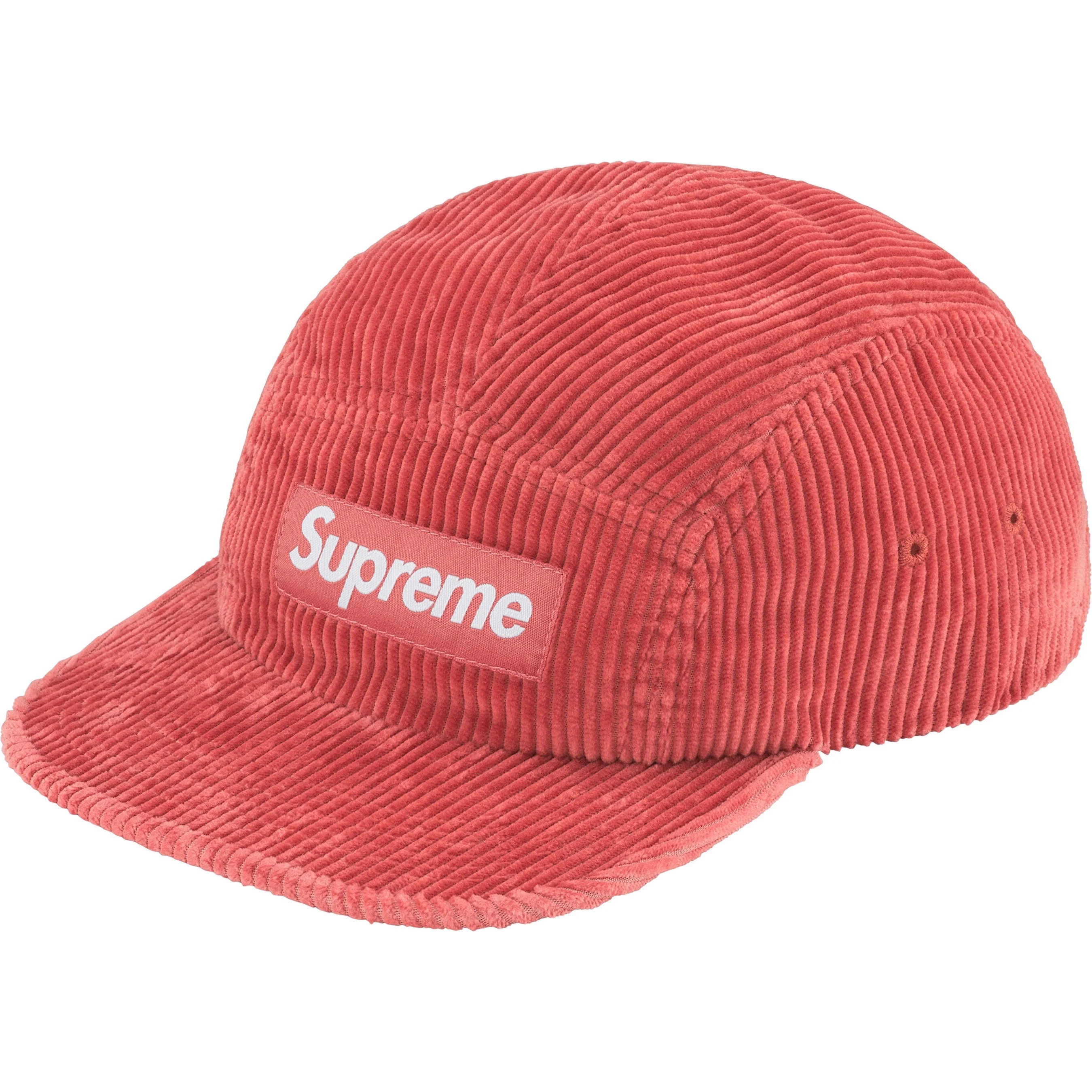 Supreme Corduroy Camp Cap (FW25) - Light Red - $58