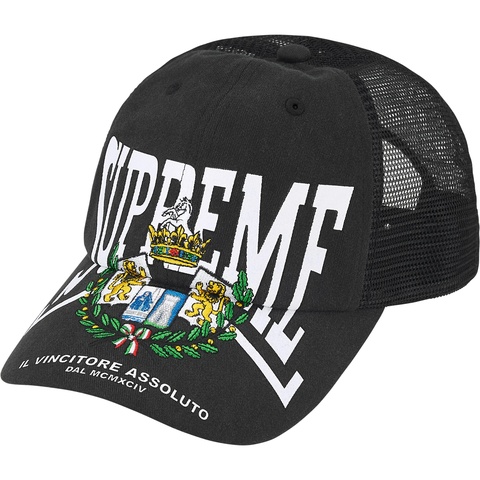 Supreme Crest Mesh Back 6-Panel - Black