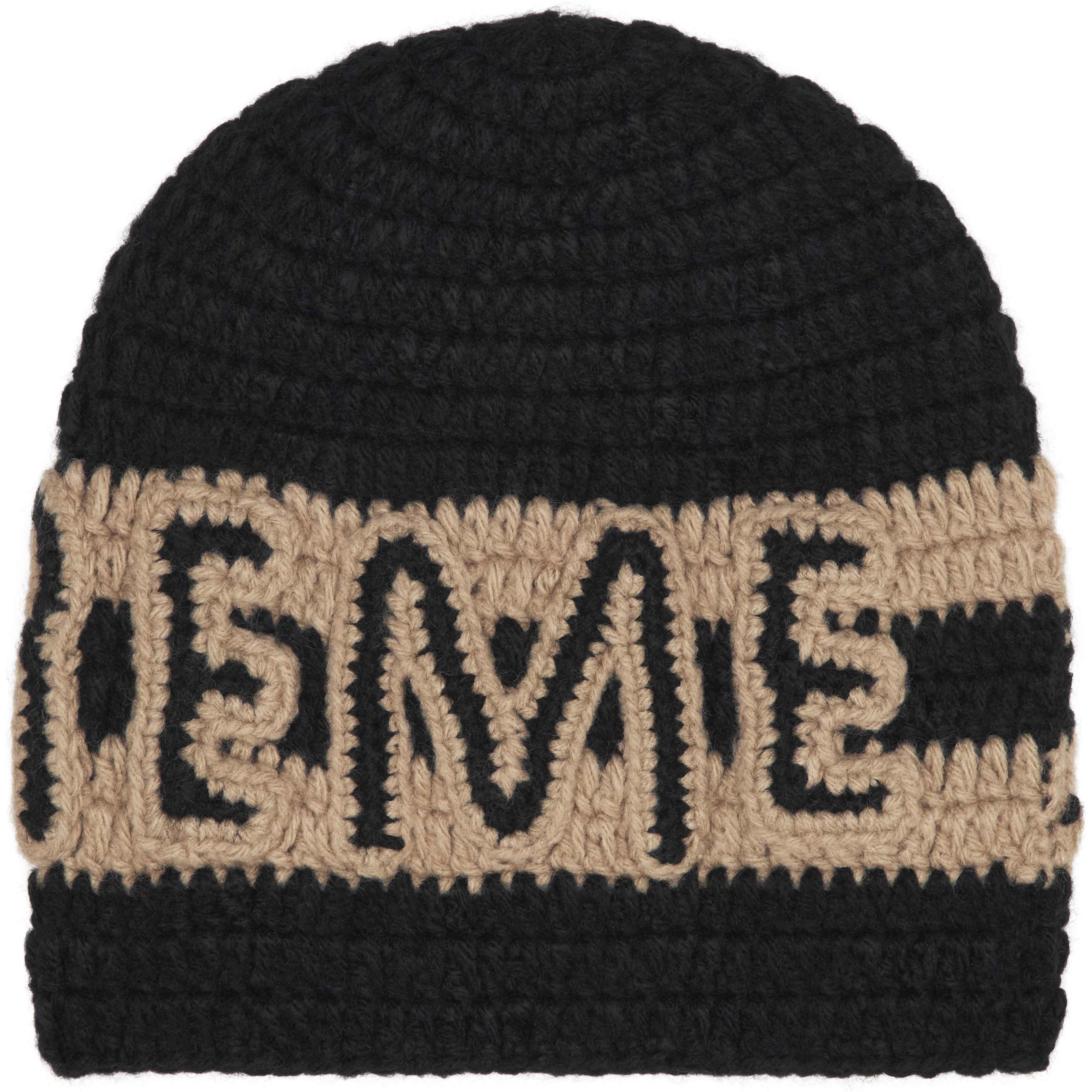 Supreme Crochet Logo Beanie (FW25) - Black - $68