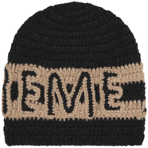 supreme Crochet Logo Beanie ブラック Crochet Logo Beanie - fall/winter 2025 - Supreme