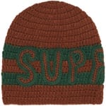 Supreme Crochet Logo Beanie (FW25) - Brown