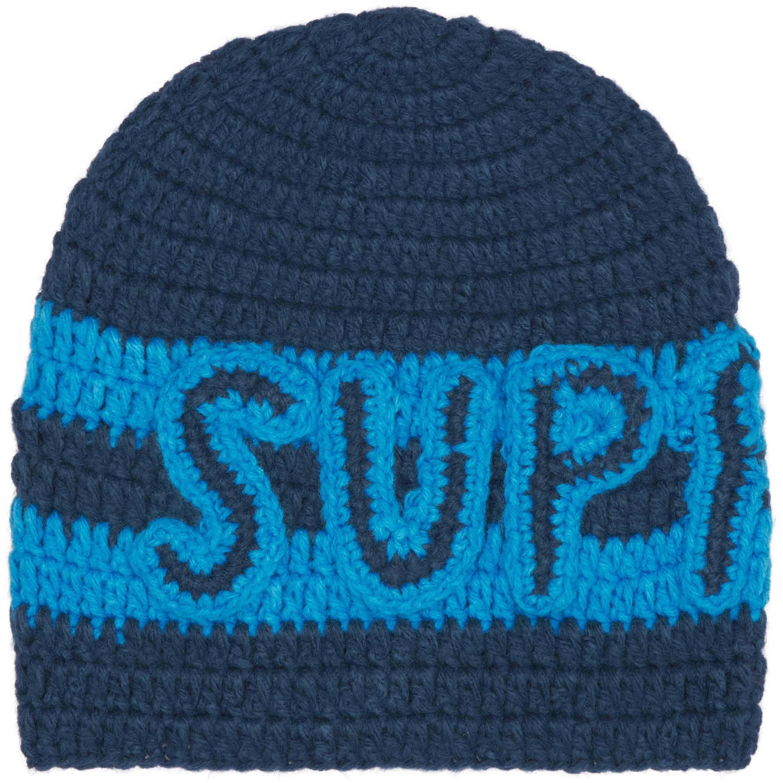 帽子 Supreme Crochet Logo Beanie Black Supreme Crochet Logo Beanie (FW25) - $68