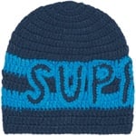 Supreme Crochet Logo Beanie (FW25) - Navy