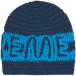 Supreme Crochet Logo Beanie (FW25) - Navy