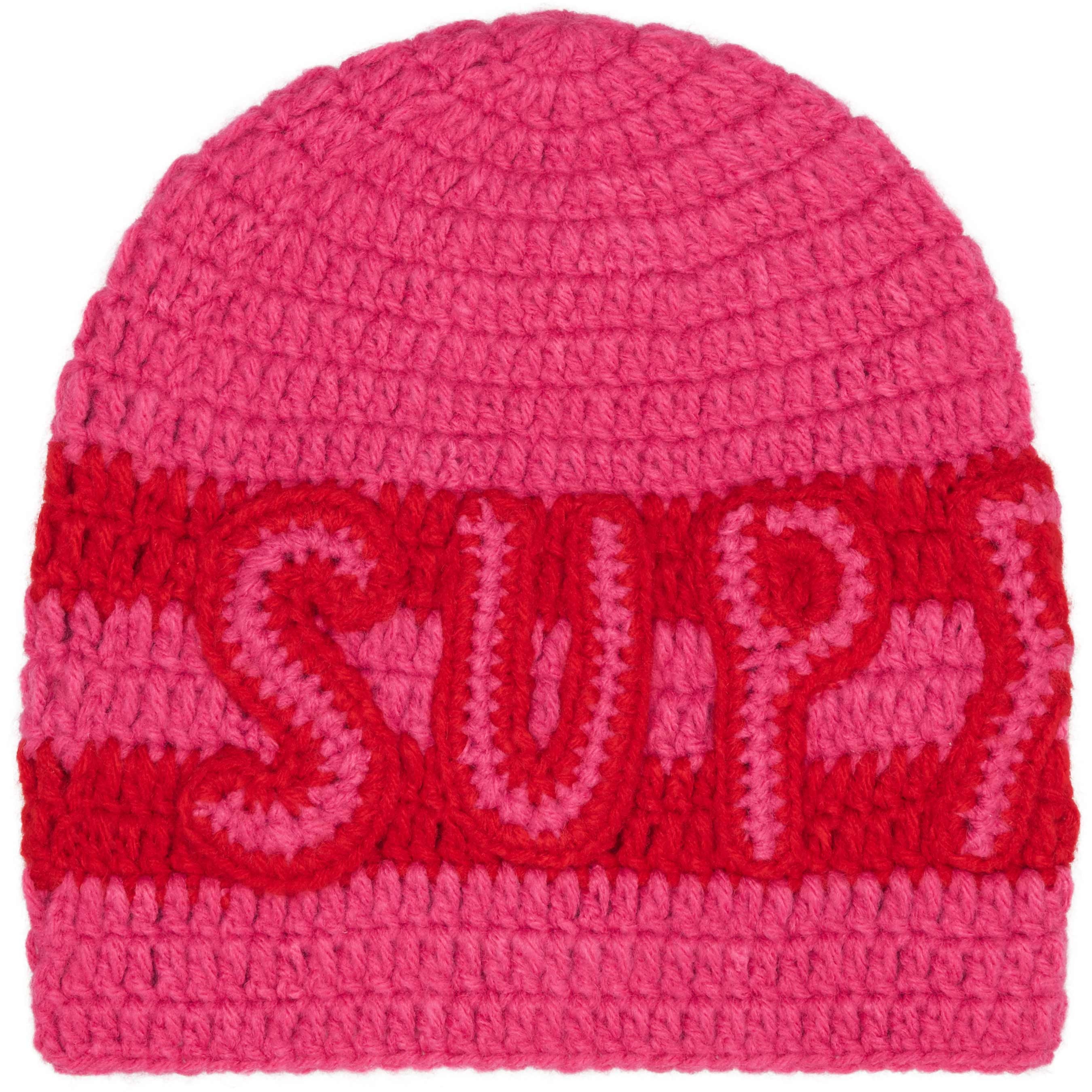 Supreme Crochet Logo Beanie (FW25) - $68