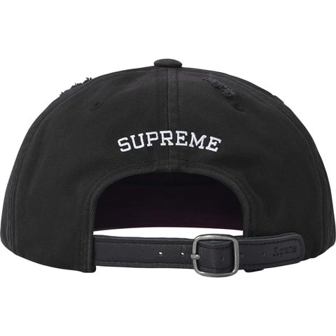 Supreme Distressed Script 6-Panel キャップ Supreme Distressed Script 6-Panel Black - FW25 - US