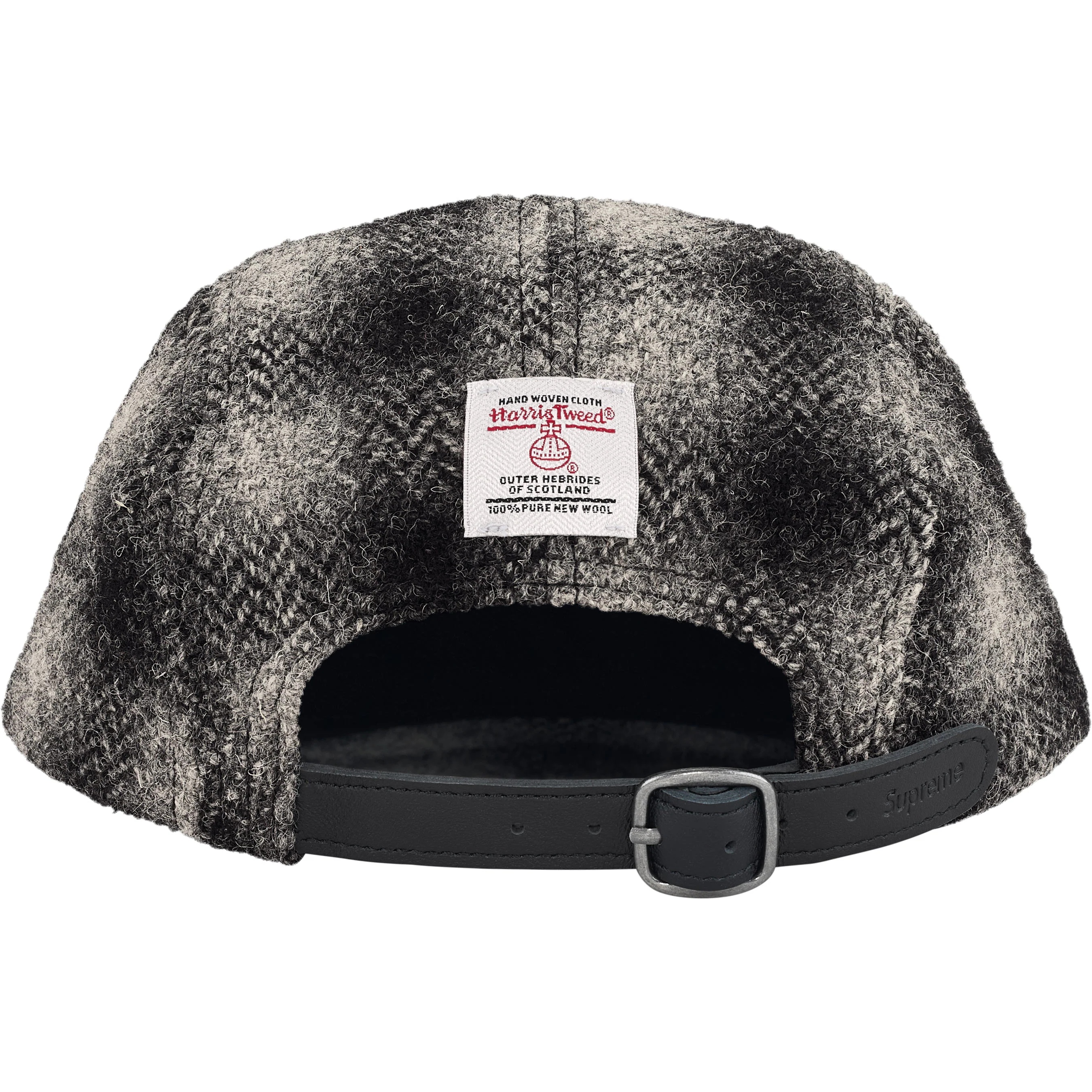 Supreme Harris Tweed Camp Cap (FW25) - Black - $58