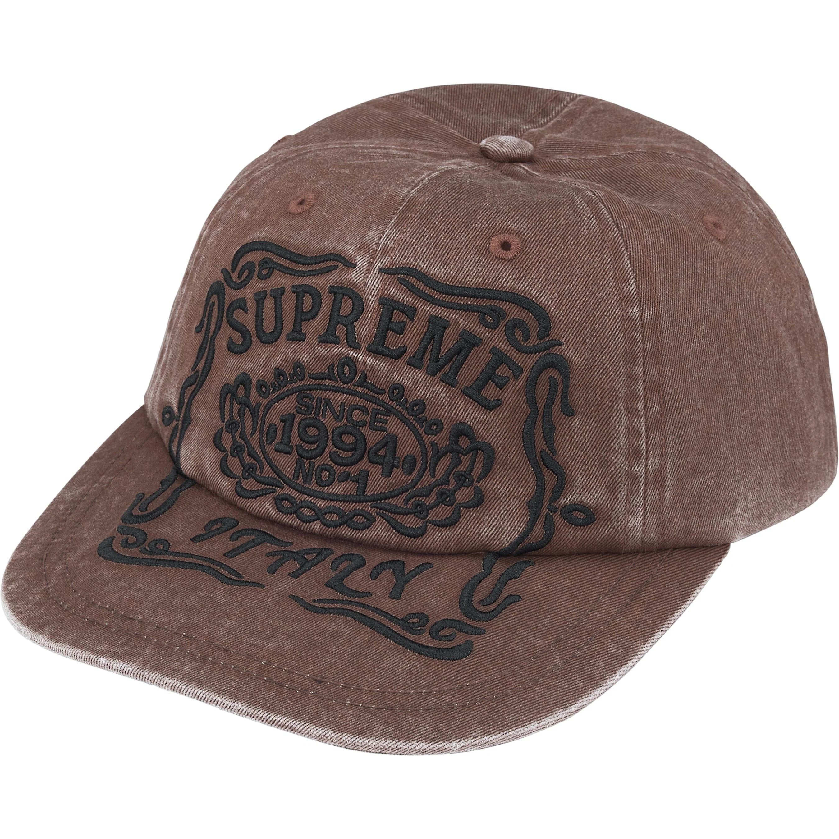 Supreme Italy 6-Panel (FW25) - Brown - $48