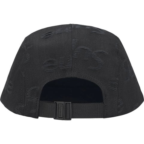 Supreme Jacquard Logos Denim Camp Cap - Black