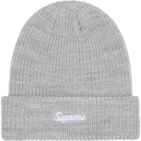 Supreme Loose Gauge Beanie - Heather Grey