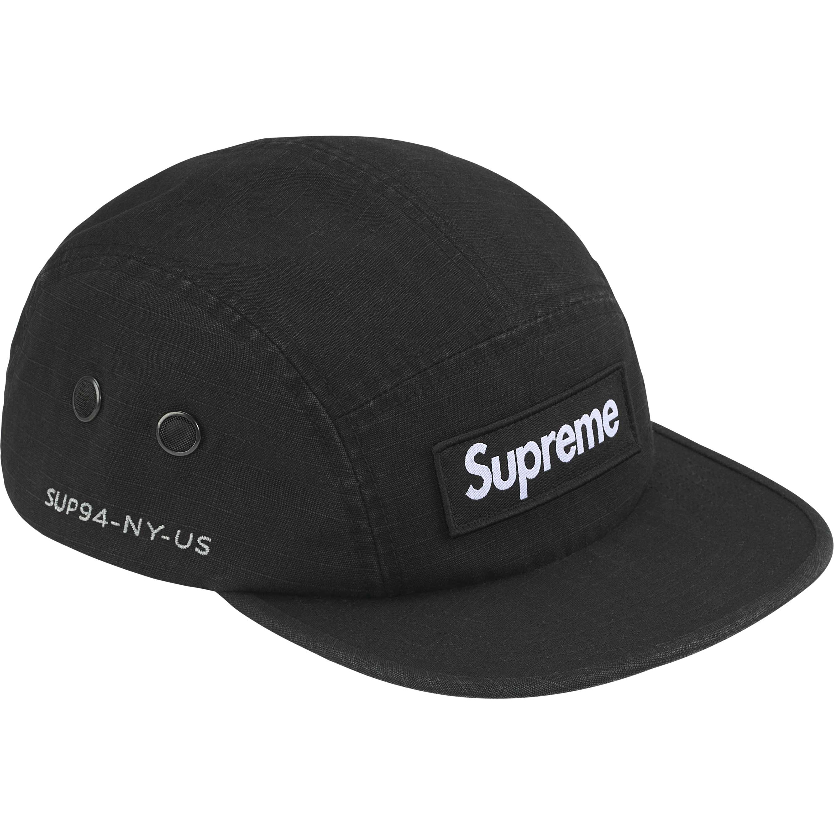 Supreme Military Camp Cap (FW25) - Black - $48