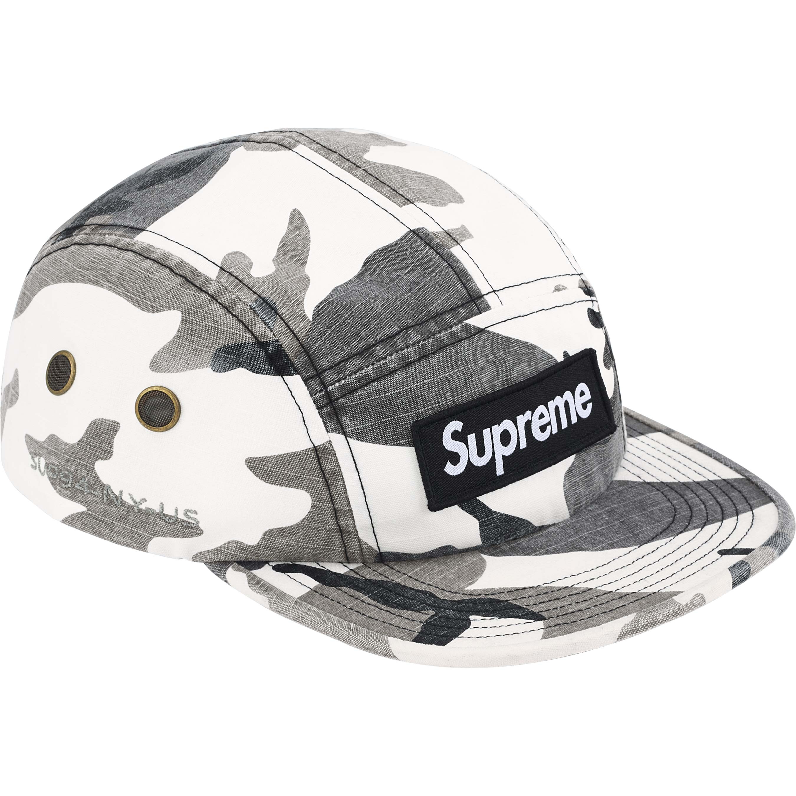Supreme Military Camp Cap (FW25) - Snow Camo - $48