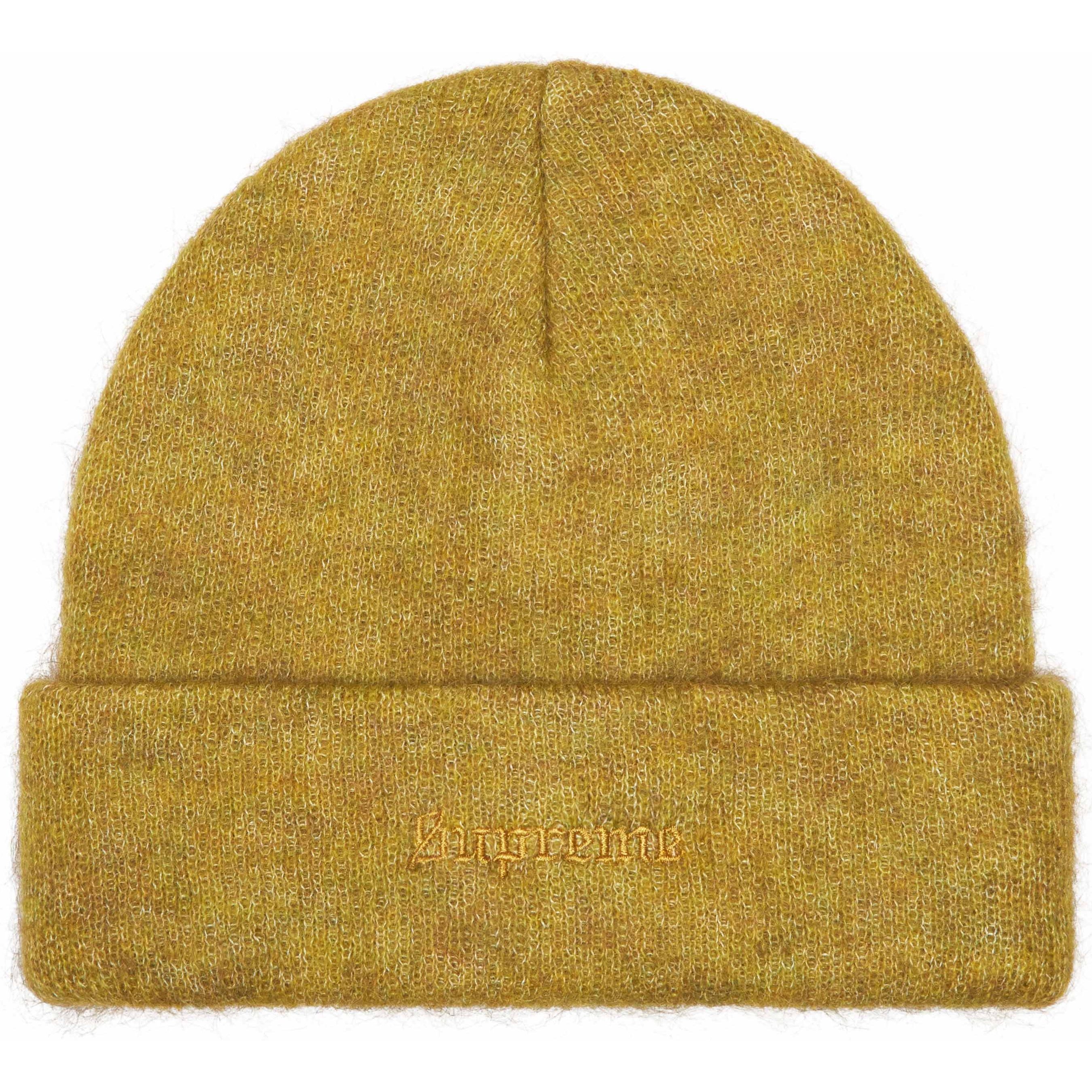 Supreme Mohair Beanie (FW25) - Mustard - $48