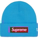 Supreme New Era Box Logo Beanie (FW25) - Cyan
