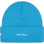 Supreme New Era Box Logo Beanie (FW25) - Cyan