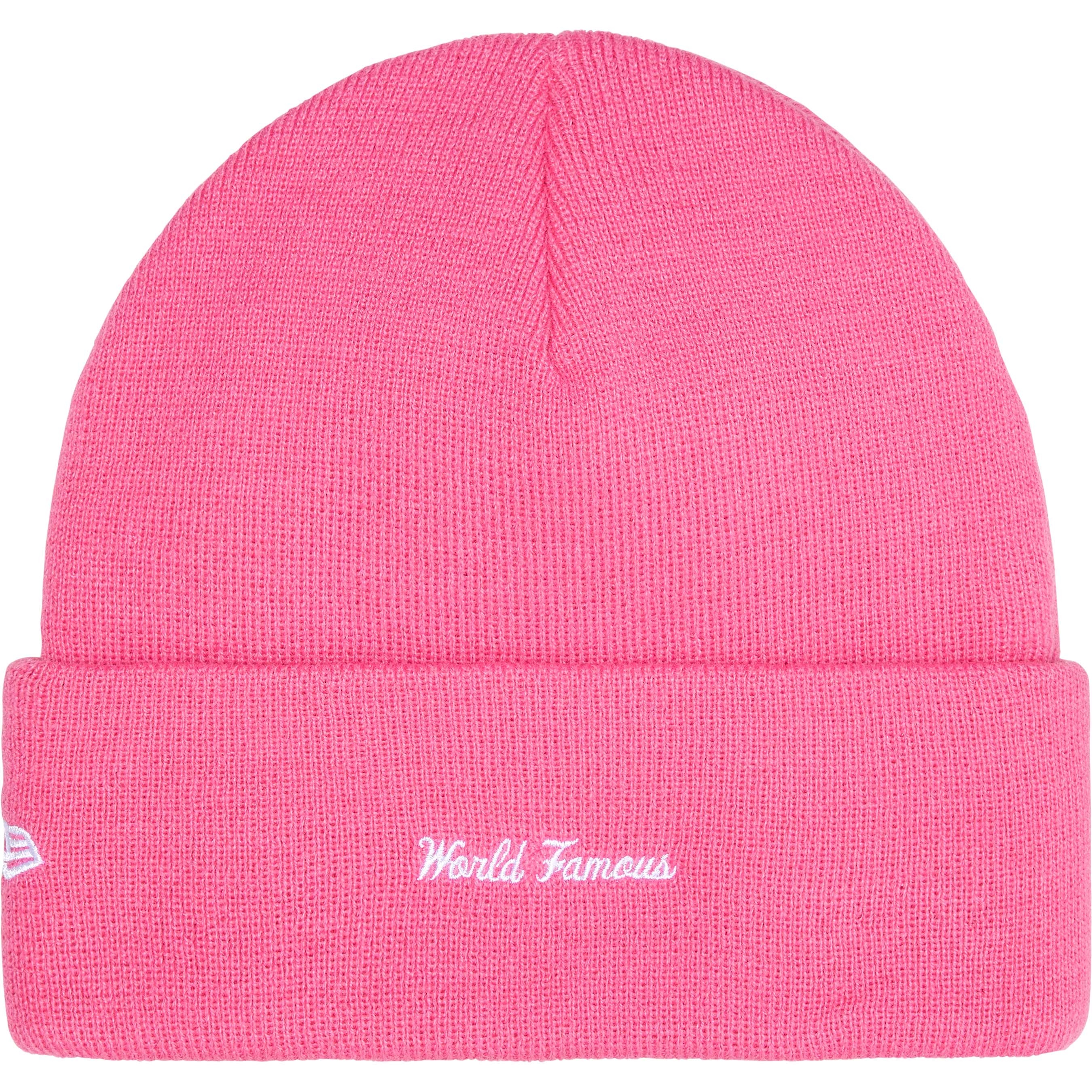 Supreme New Era Box Logo Beanie (FW25) - Magenta - $44