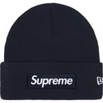 Supreme New Era Box Logo Beanie (FW25) - Navy