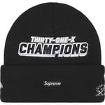Supreme New Era Football Beanie (FW25) - Black
