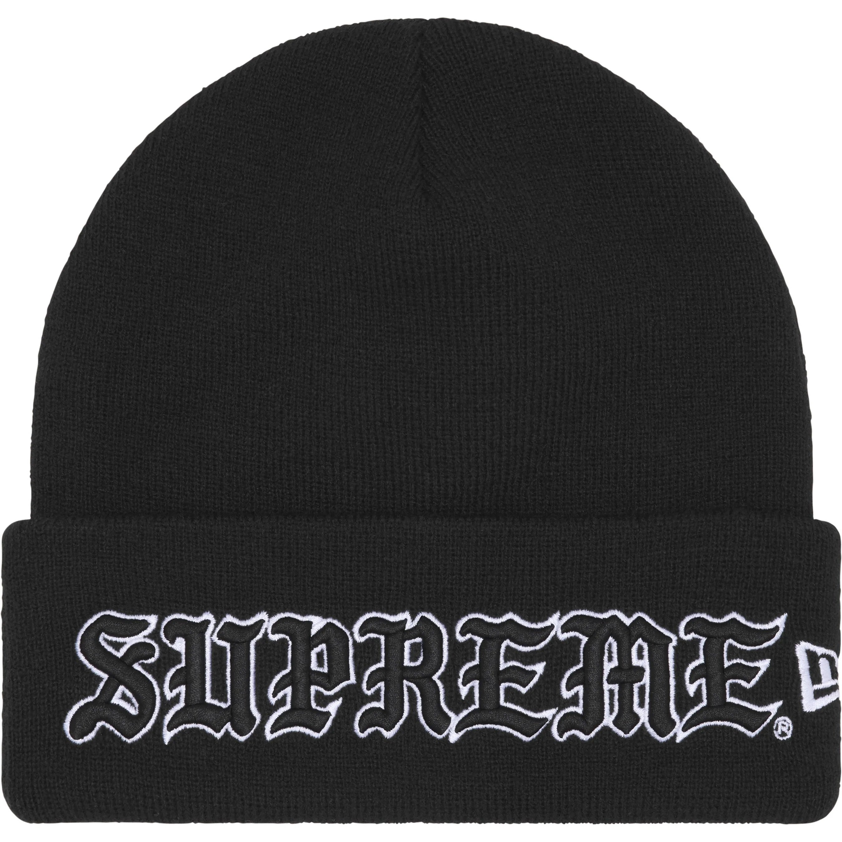 Supreme New Era Old English Beanie (FW25) - $40