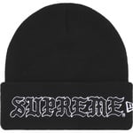Supreme New Era Old English Beanie (FW25) - Black