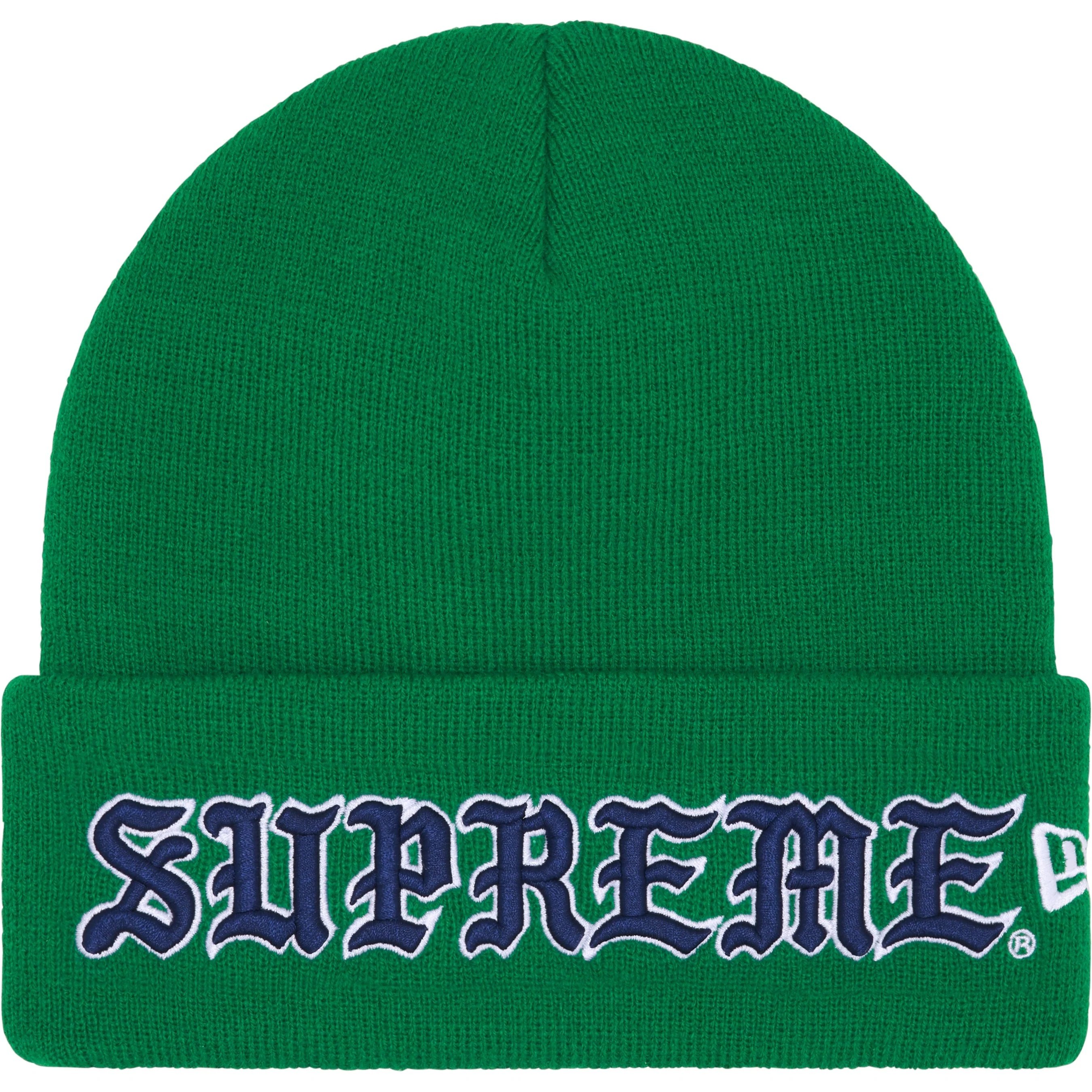 Supreme New Era Old English Beanie (FW25) - $40