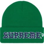 Supreme New Era Old English Beanie (FW25) - Green