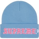 Supreme New Era Old English Beanie (FW25) - Light Blue