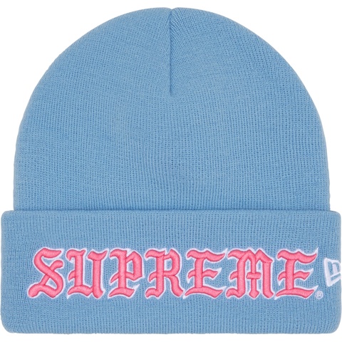 Supreme New Era® Old English Beanie - Light Blue