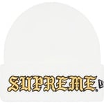 Supreme New Era Old English Beanie (FW25) - White