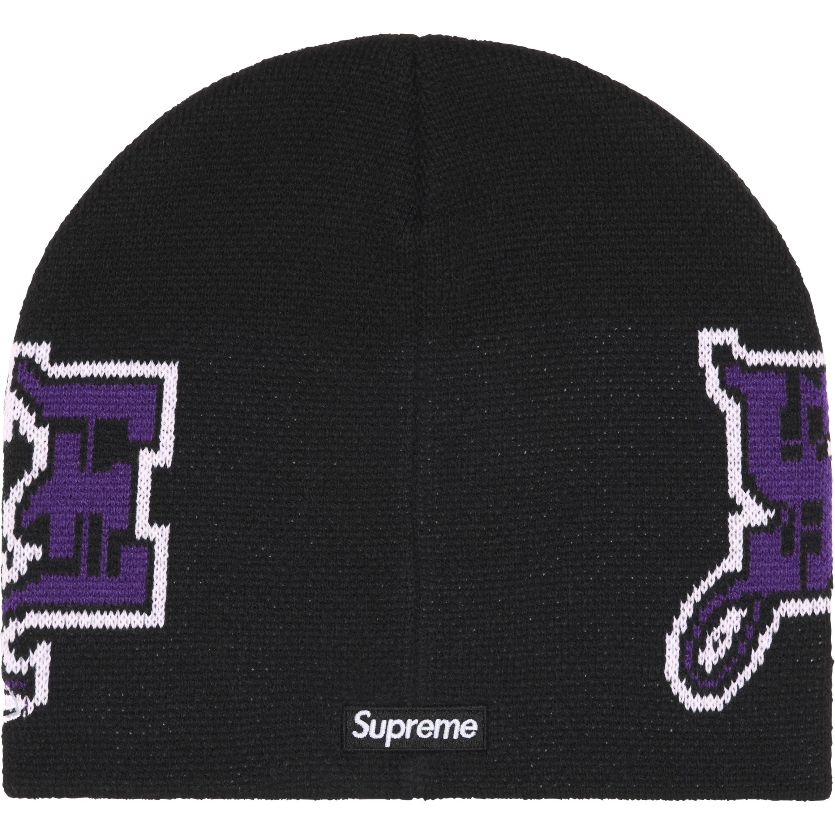 Supreme New Era Outline Beanie (FW25) - Black - $40