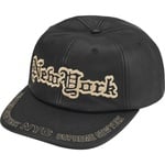 Supreme New York Leather 6-Panel (FW25) - Black