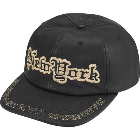 帽子 supreme 25ss New York 6Pannel cap New York Leather 6-Panel - fall/winter 2025 - Supreme