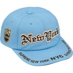Supreme New York Leather 6-Panel (FW25) - Light Blue