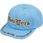 Supreme New York Leather 6-Panel (FW25) - Light Blue