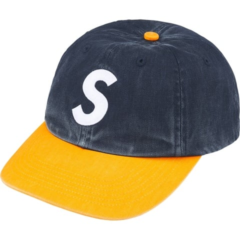 帽子 Pigment Coated 2-Tone S Logo 6-Panel Supreme 2 Tone S Logo 6 Panel Black - SS24 - US