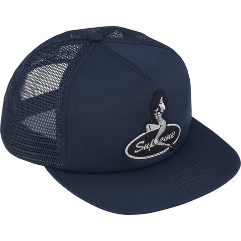 Supreme - Pin Up Mesh Back 5-Pane／NAVY Supreme Pin Up Mesh Back 5-Panel Hat “Navy” – ONE OF ONE GALLERY