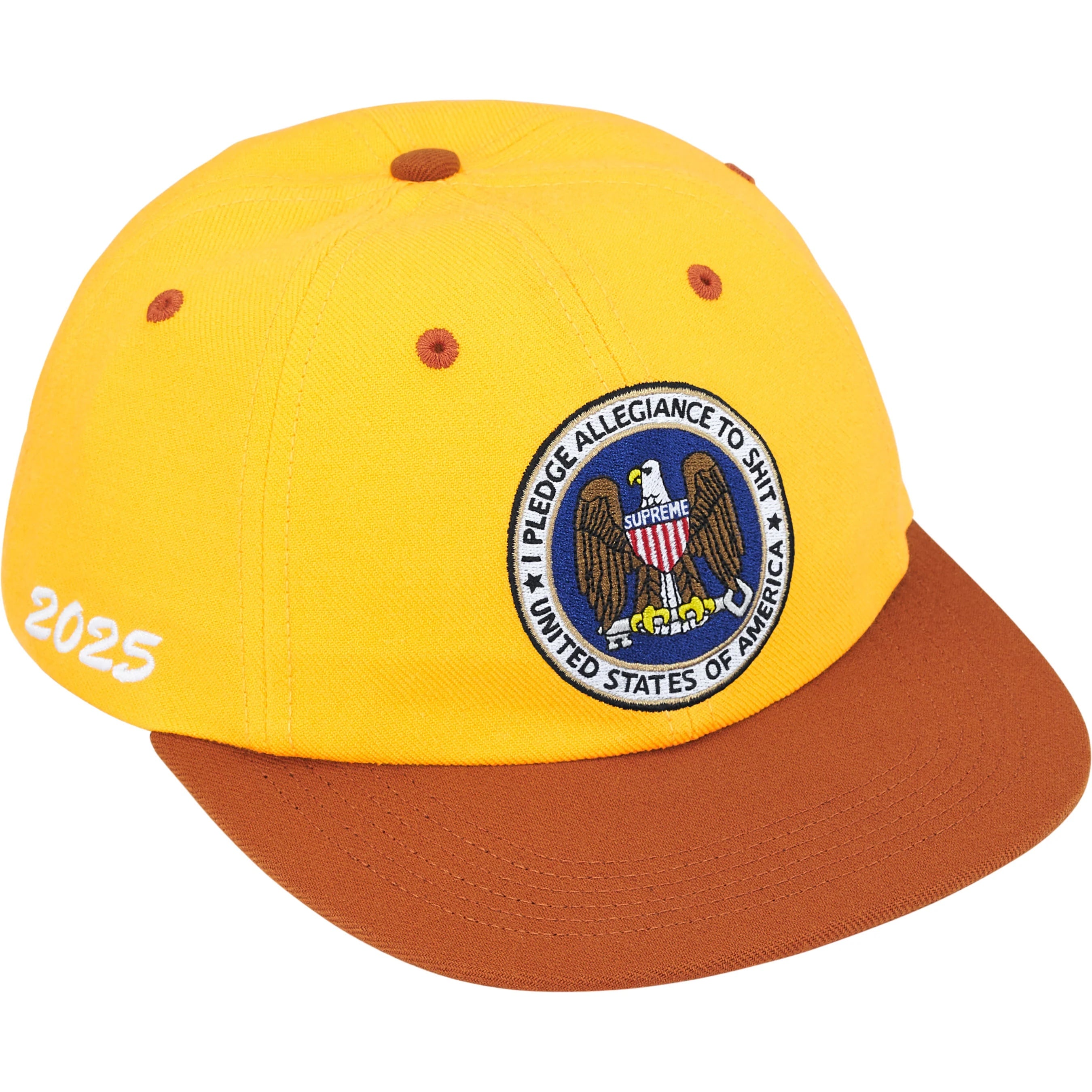 Supreme Pledge Allegiance 6-Panel (FW25) - Yellow - $48