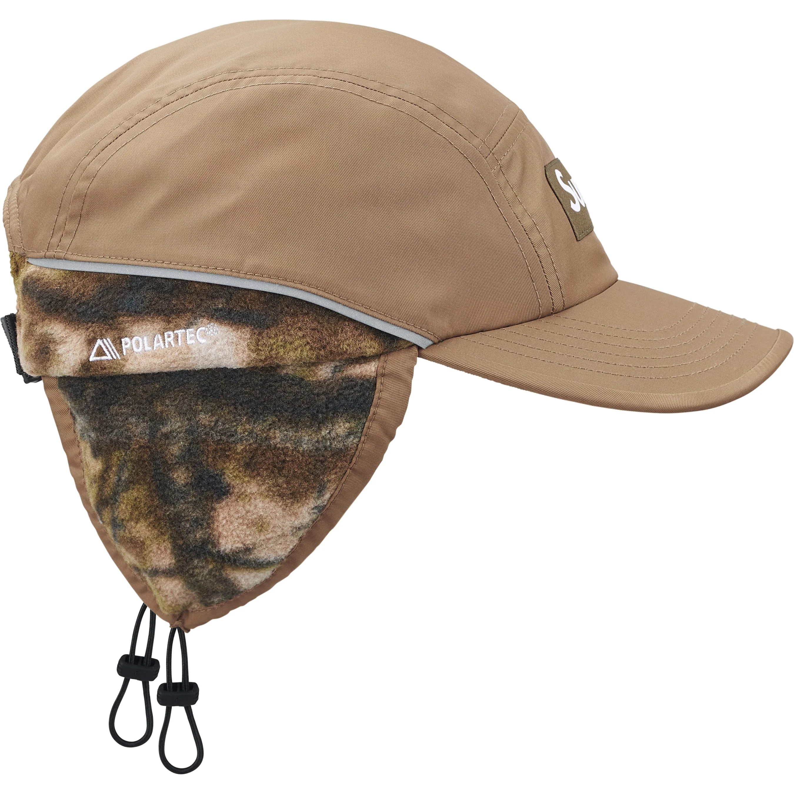 Supreme Polartec Lined Packable Earflap Camp Cap (FW25) - Khaki - $54