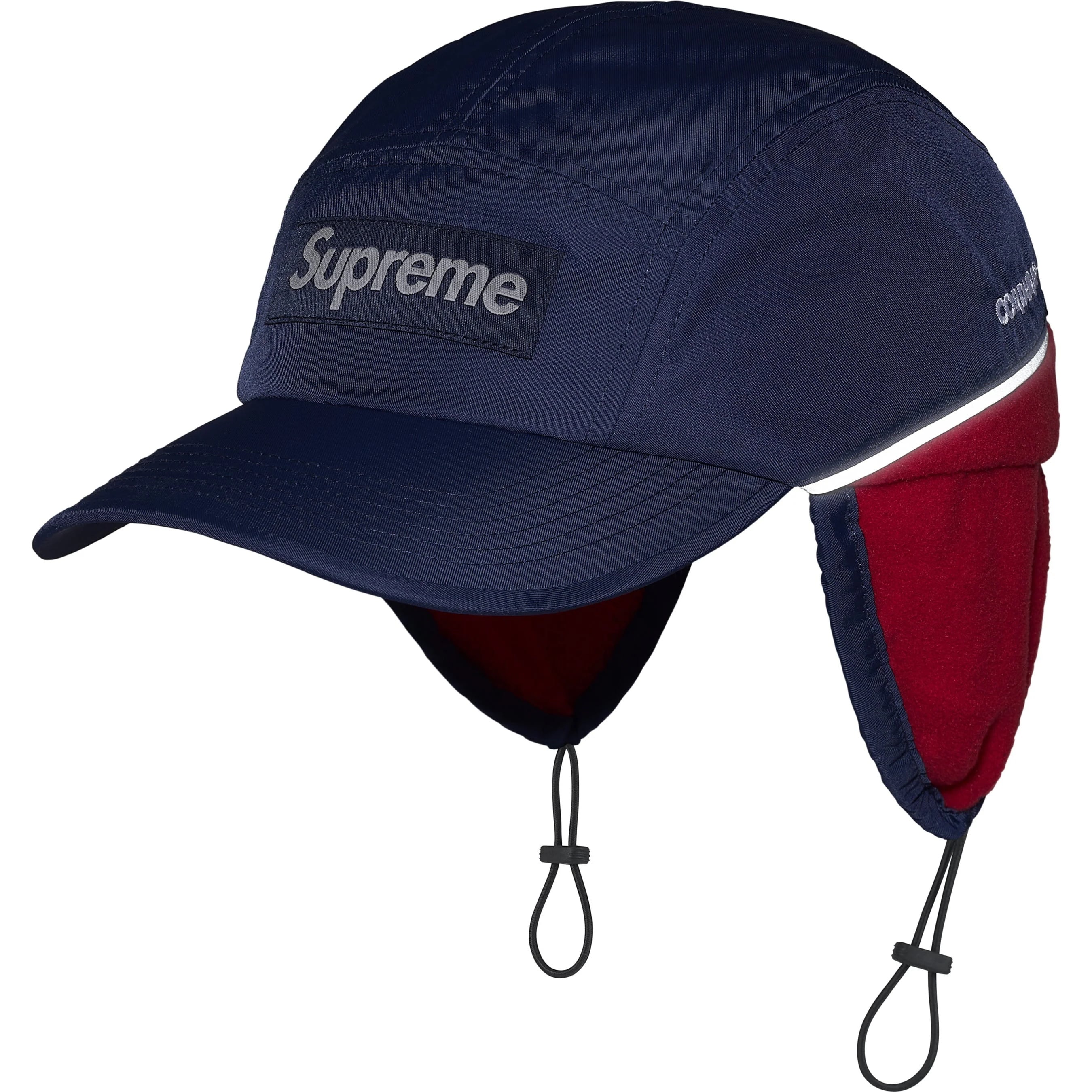 Supreme Polartec Lined Packable Earflap Camp Cap (FW25) - Navy - $54