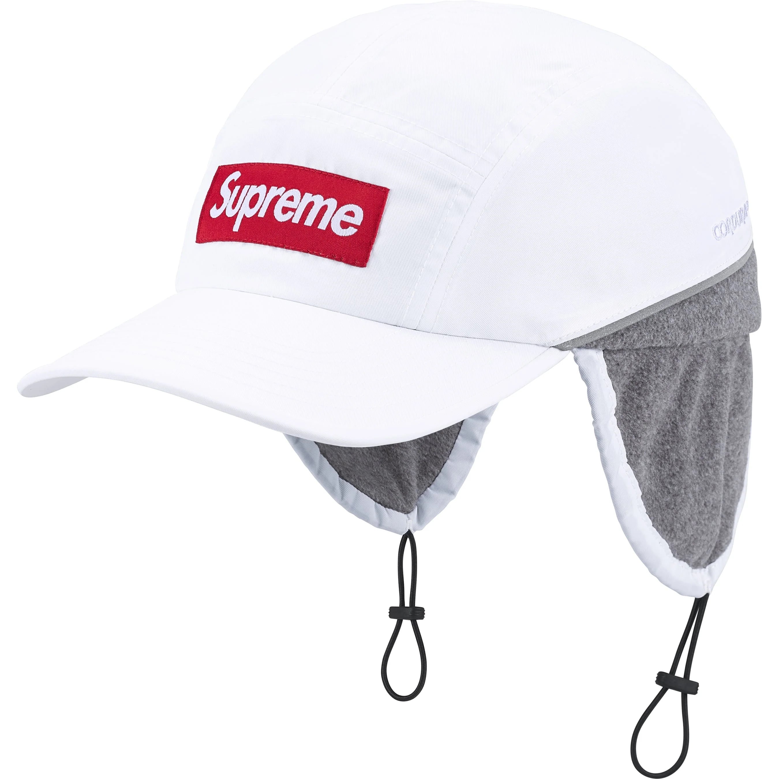 Supreme Polartec Lined Packable Earflap Camp Cap (FW25) - White - $54