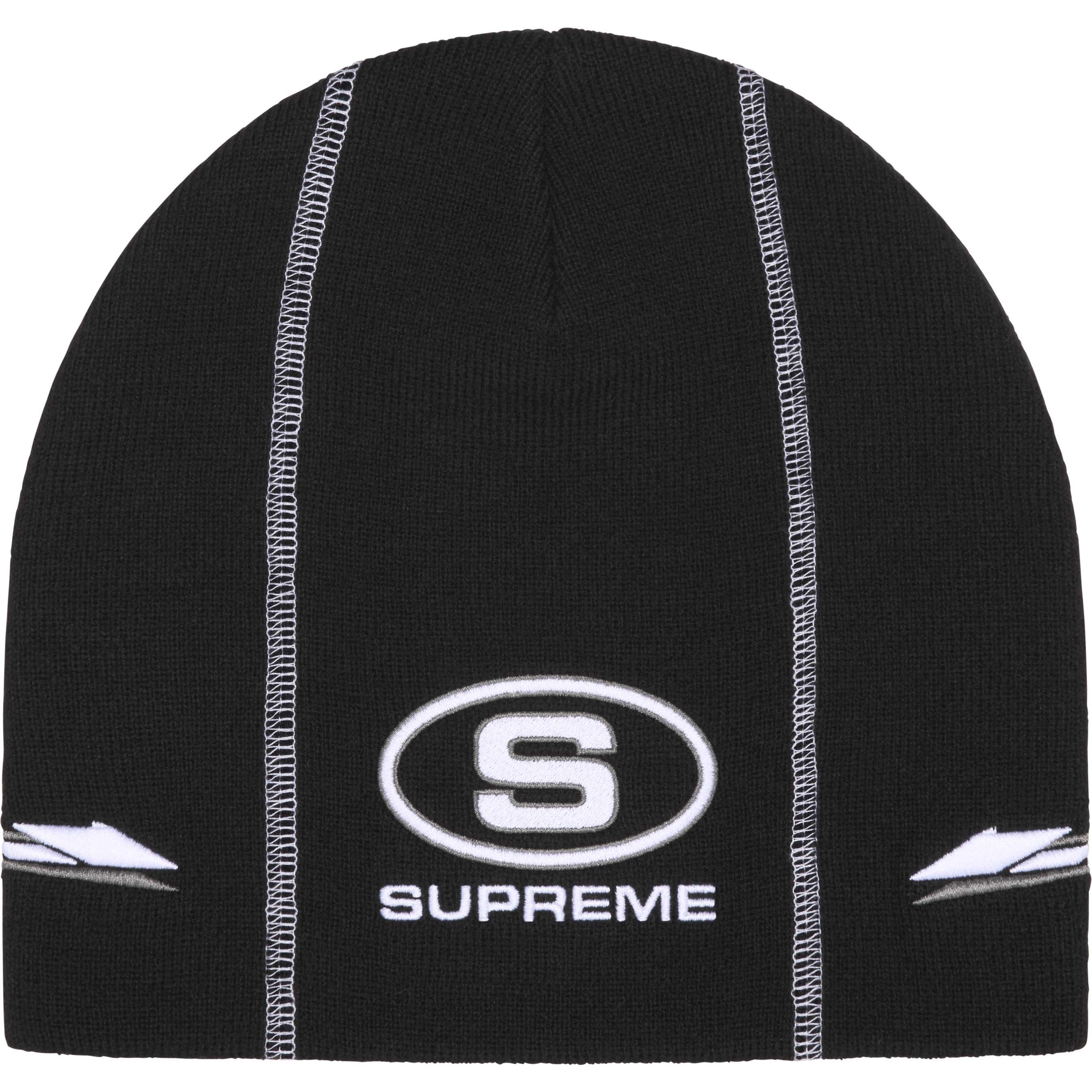 Supreme Racing Panel Beanie (FW25) - Black - $40