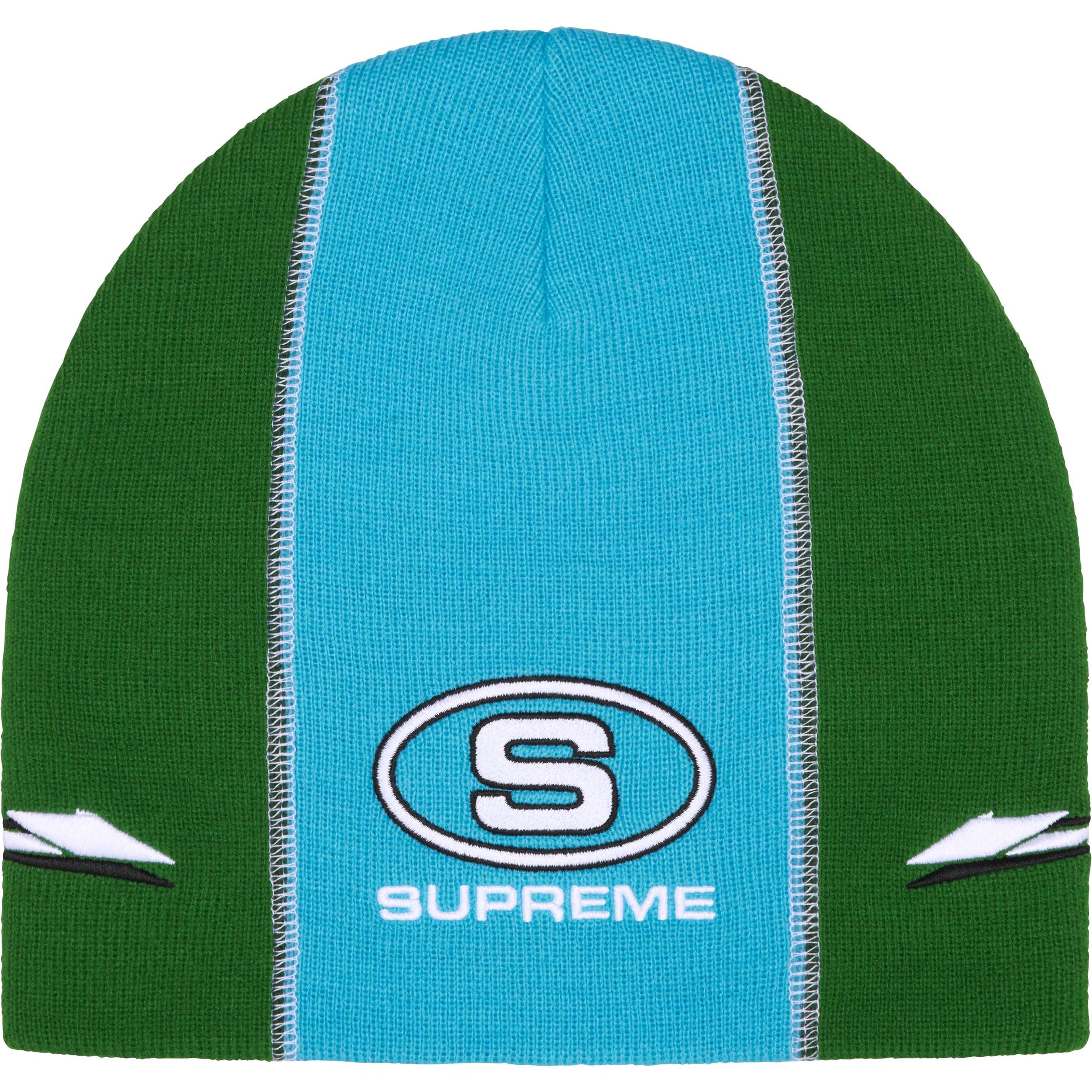 Supreme Racing Panel Beanie (FW25) - Light Blue - $40