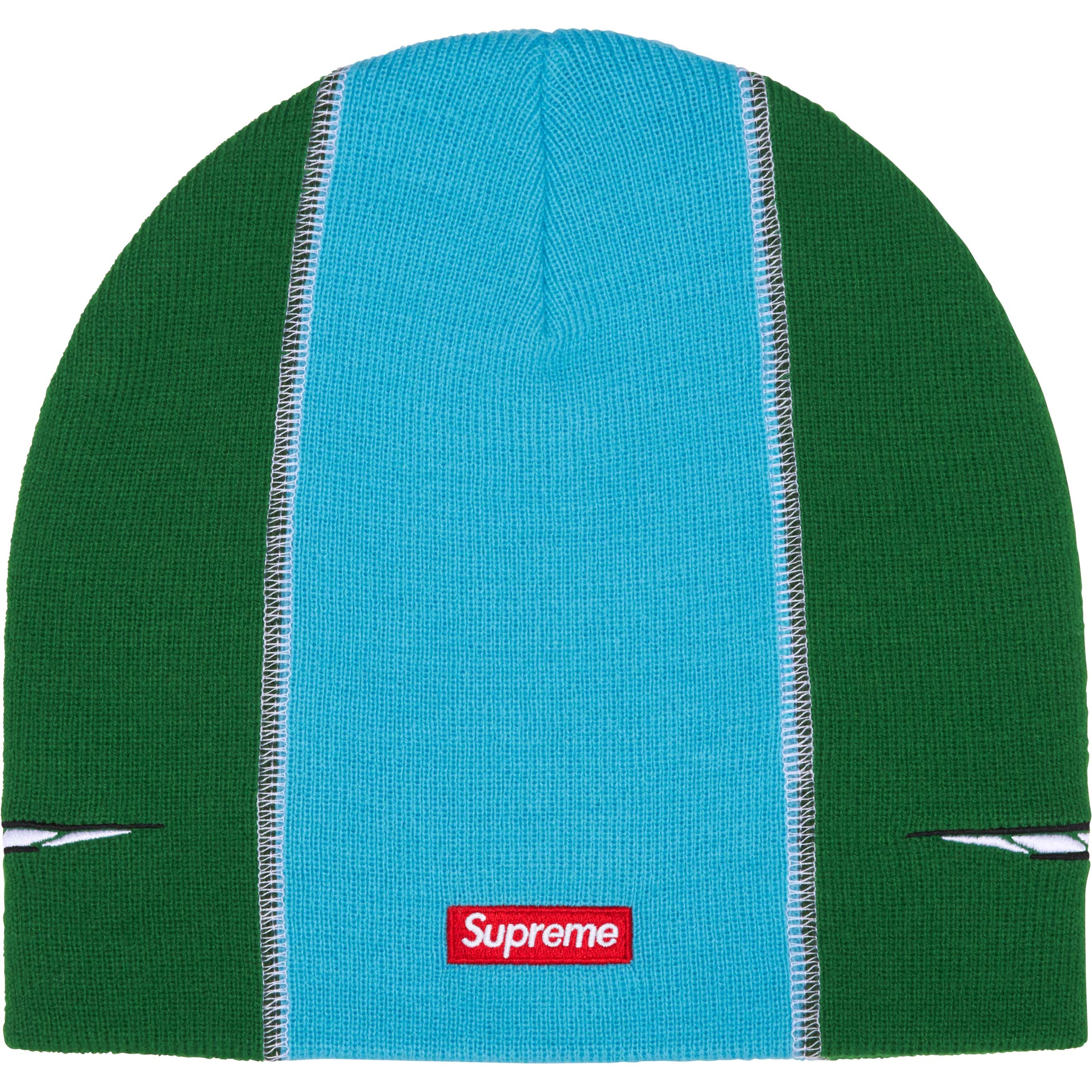Supreme Racing Panel Beanie (FW25) - Light Blue - $40