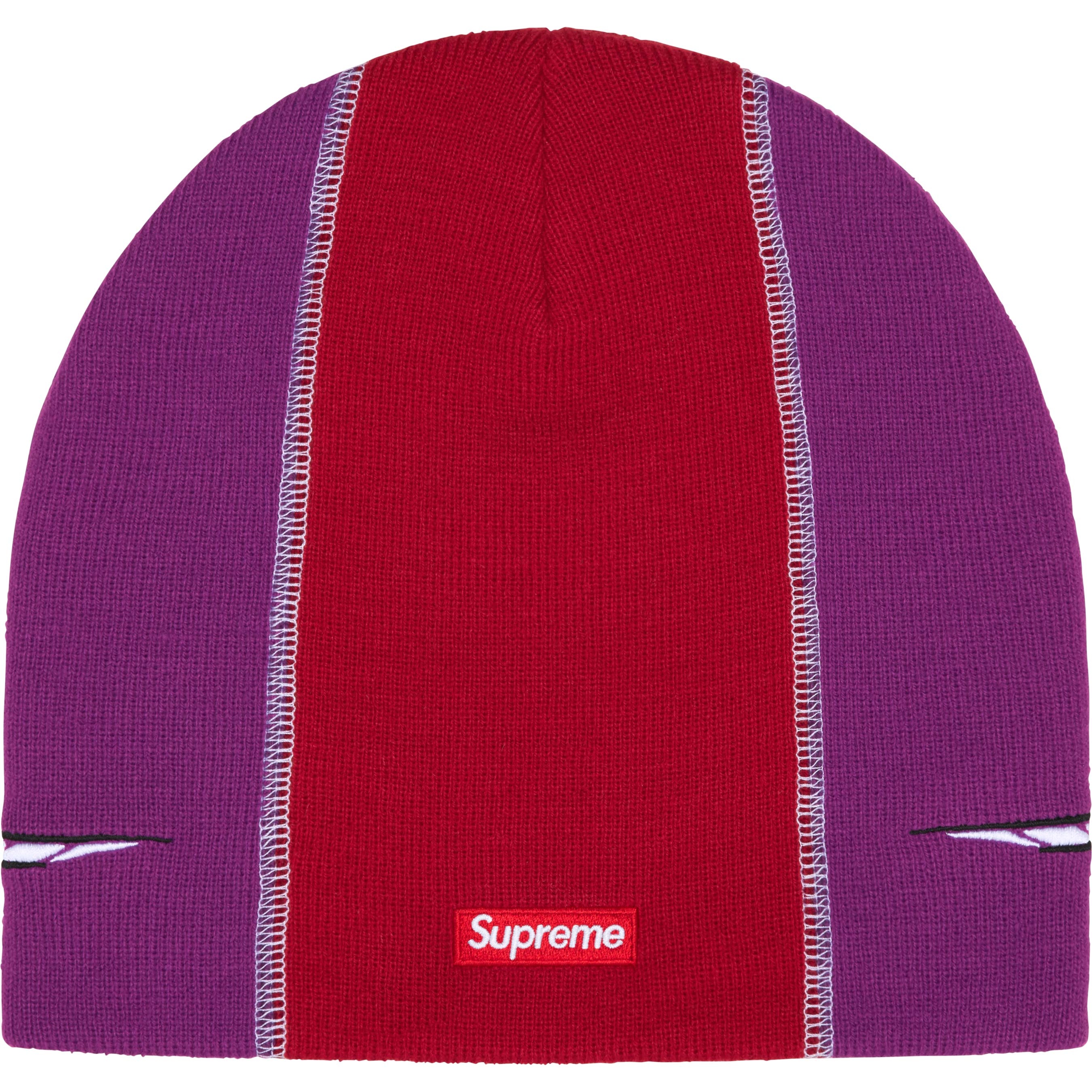 Supreme Racing Panel Beanie (FW25) - Red - $40