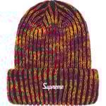 Supreme Rainbow Loose Gauge Beanie (FW25) - Black