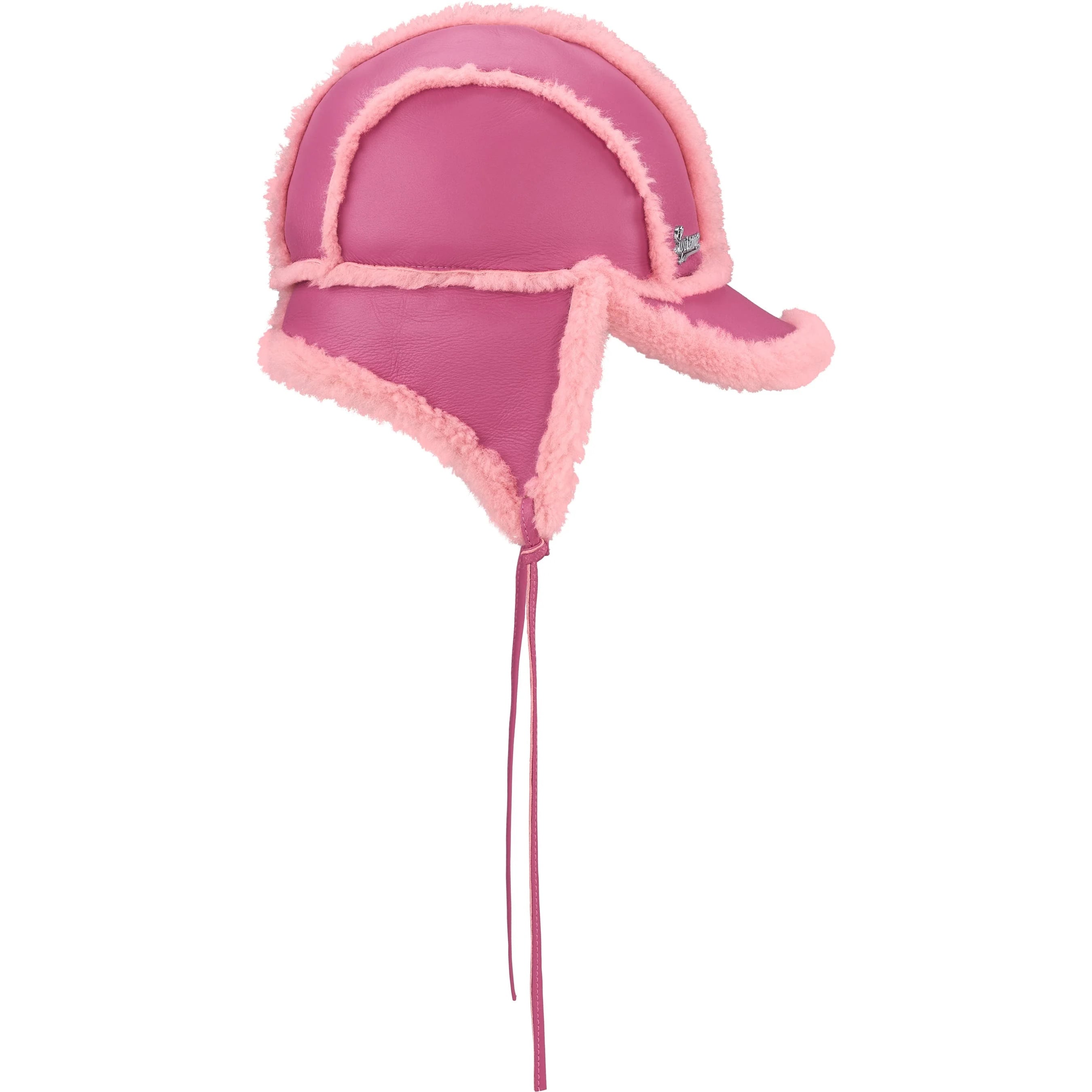 Supreme Shearling Lined Earflap Cap (FW25) - Pink - $148