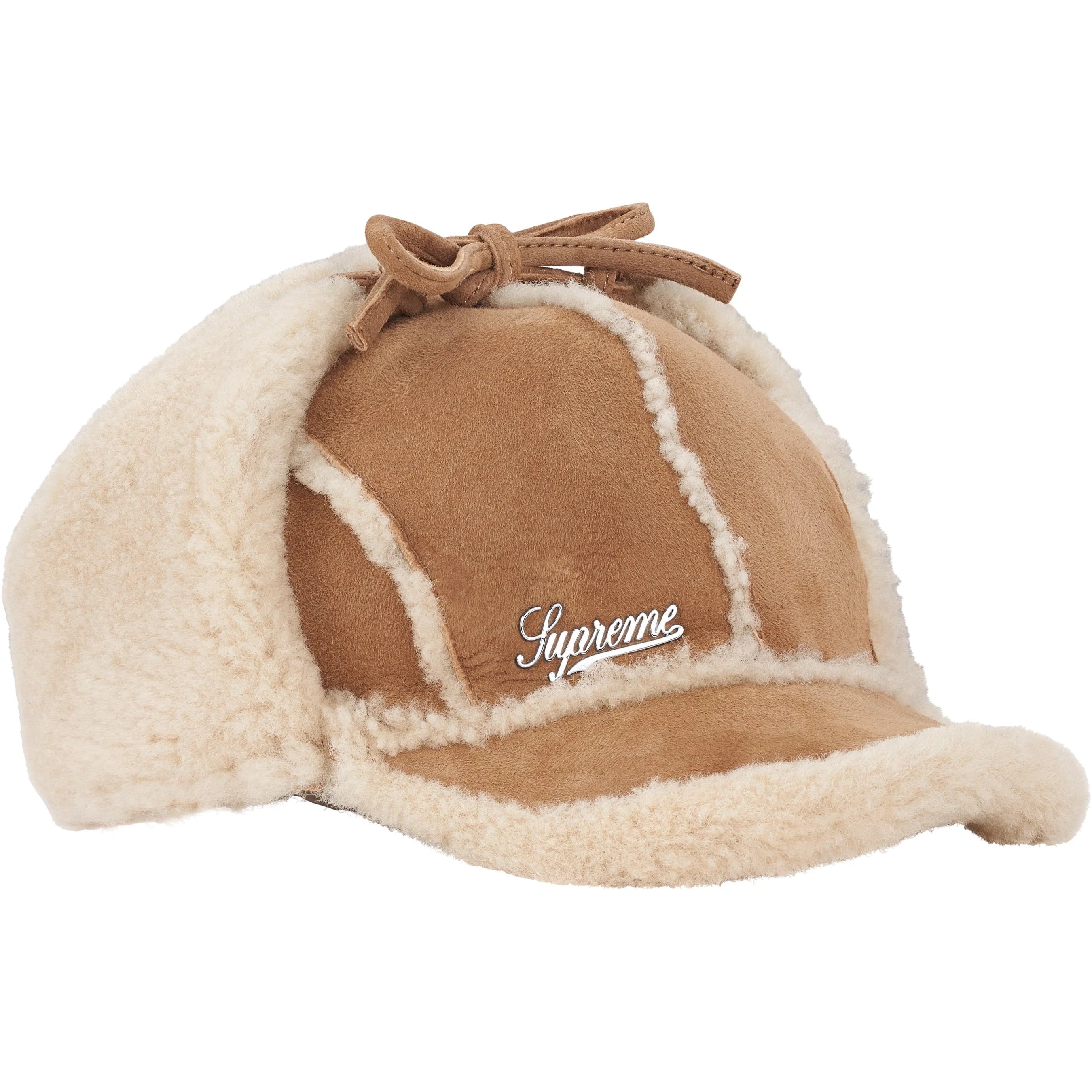 Supreme Shearling Lined Earflap Cap (FW25) - Tan - $148