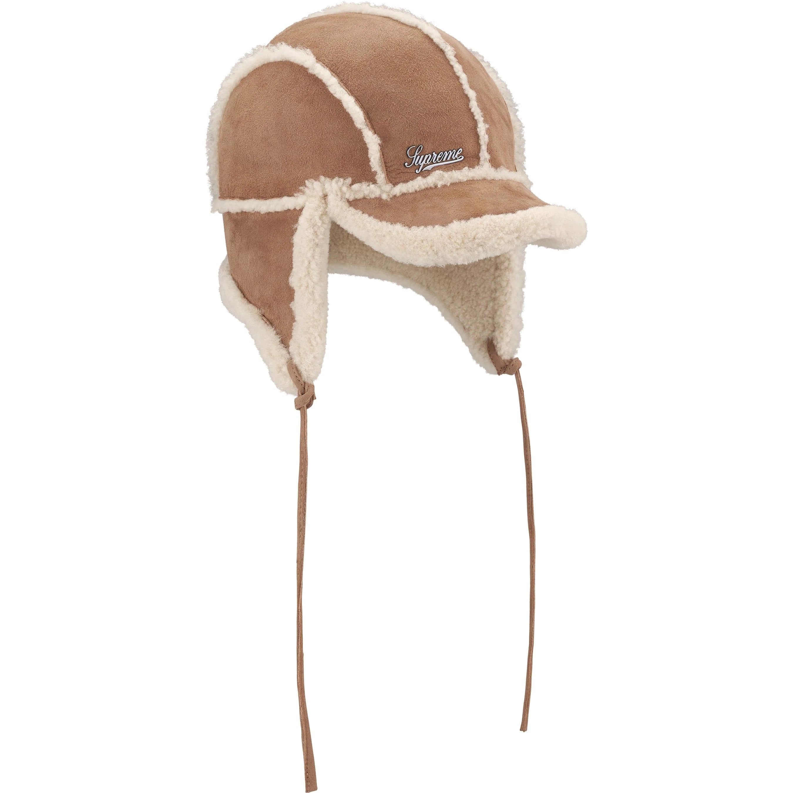 Supreme Shearling Lined Earflap Cap (FW25) - Tan - $148