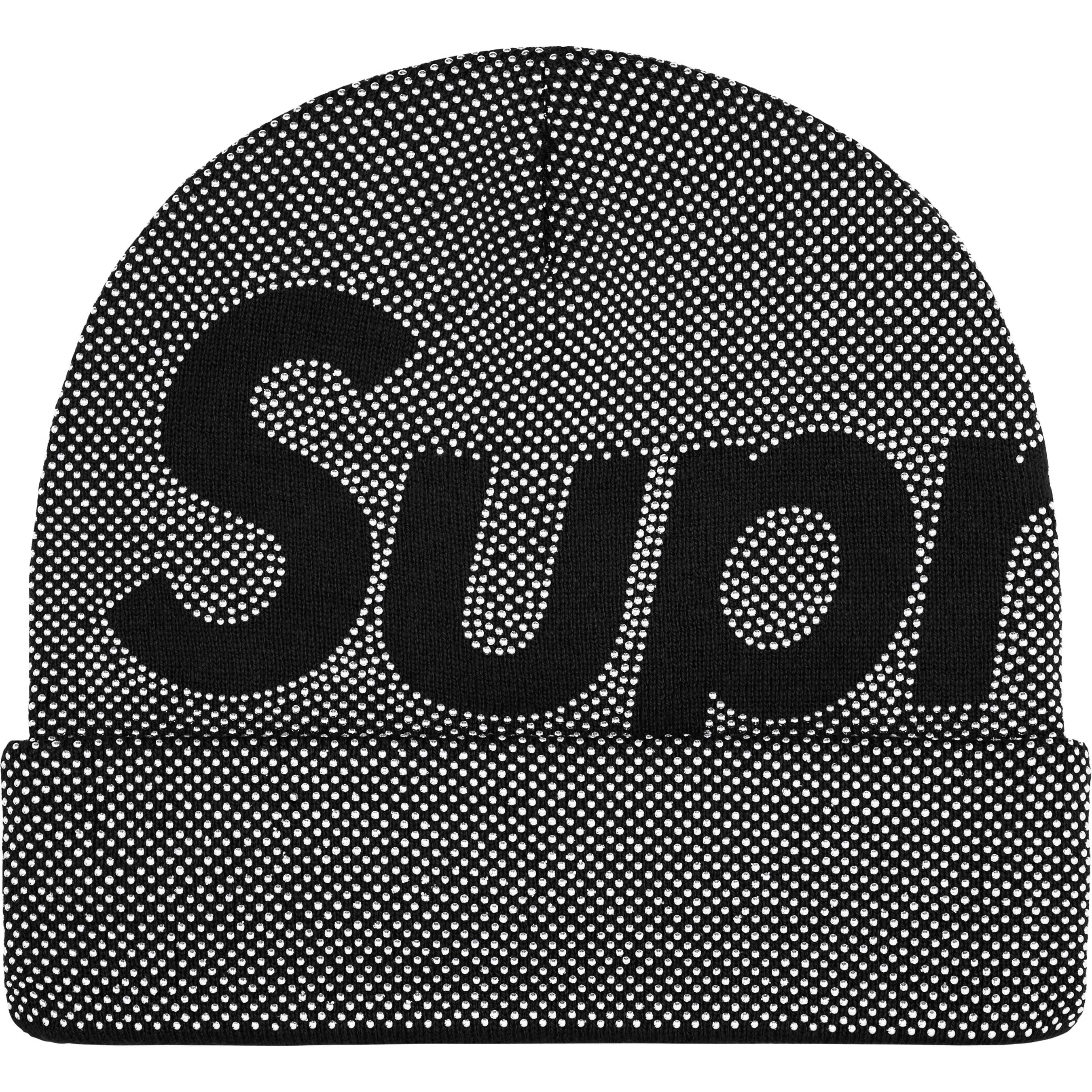 Supreme Studded Knockout Big Logo Beanie (FW25) - Black - $48