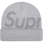 Supreme Studded Knockout Big Logo Beanie (FW25) - Heather Grey